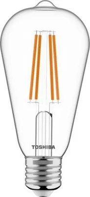 Produktbild von Toshiba LED Filament Vintage Lampe E27 ST64 7W 2700K 806Lm wie 60W
