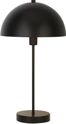Produktbild von Nachttischlampe Metall E14 rund Ø 25 cm 46,2 cm hoch Schwarz Nachttischleuchte