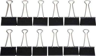 Produktbild von MAUL Foldback-Klemmer mauly® Federstahl Metall 12 Stück 50 mm schwarz