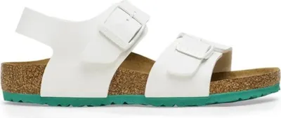 Produktbild von Birkenstock Sandalen New York Kid BS Weiß/Grün mit Klettverschluss 1026836