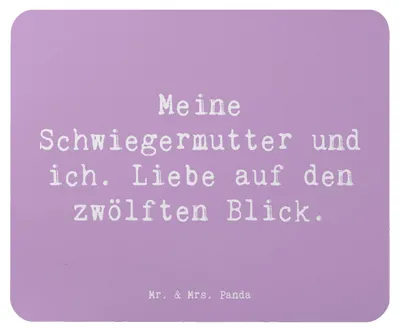Produktbild von Mr. & Mrs. Panda Mousepad Spruch Schwiegermutter Liebe - Lavendeltraum - Geschenk, Familie, Jubiläen, Schwiegereltern, laptop, Dankbarkeit, pc mauspad, Mouse Pad, Lächeln