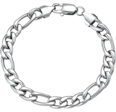 Immagine prodotto di Collana da uomo, modello Figaro, placcata in oro 18 carati, catena a maglie a forma di piastra, 8 mm, lunghezza 21,59 cm