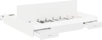 Immagine prodotto di vidaXL Struttura letto contenitore bianco 180 x 200 cm materiale legno