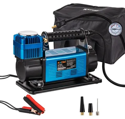 Imagen del producto de Compresor de aire portátil para automóviles - Presión máxima: 150 psi - Voltaje: 12 V - Capacidad: 160 litros/minuto