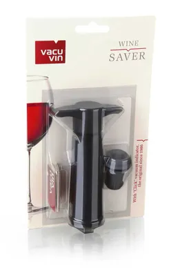 Produktbild von VacuVin Vacu Vin Wine Saver Black | Próżniowa pompka do wina | 1 próżniowy korek do wina