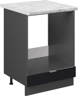 Produktbild von Herdumbauschrank Vicco Fame-Line Schwarz gestreift 60 cm , AP Marmor, Model 50689