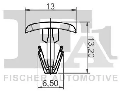 Obrázok produktu pre FA1 Clip – ozdobná/ochranná lišta 21-10031.5, vhodná pre PEUGEOT 2008 kombi (CU), 13 mm