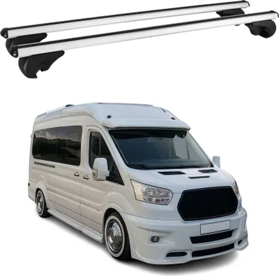 Produktbild von Dachträger Grundtäger für Ford Transit 2014-2025 75kg Aluminium Silber 2 tlg