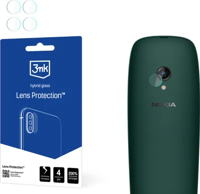 Produktbild von 3mk Hybridglas Lens Protection für Nokia 6310 (2024)Kamera Objektiv Kameralinse  0,16mm 6H (4 Stück)