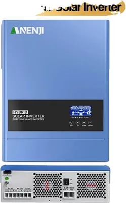 Produktbild von Hybrid-Solarwechselrichter, 6500W Nennleistung, 120A Ausgangsstrom, reine Sinuswelle, ANJ-6200W 48V WIFI, 220-240V