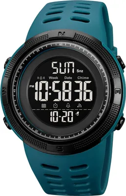 Immagine prodotto di Orologio, Senior Big Numbers 50M impermeabile militare, orologio sportivo digitale mimetico da uomo con sveglia Coutdown Data 12/24H LED orologi da polso uomo