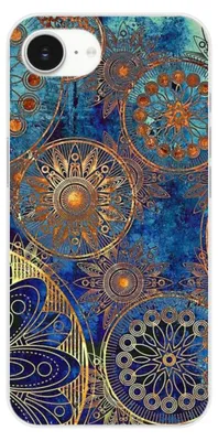 Image de 1001Coques - Coque silicone compatible avec Apple iPhone 16e iPhone 17e - Motif mandalla bleu - Design original imprimé en France