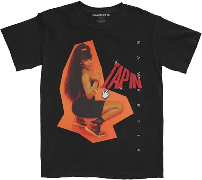 Produktbild von Saweetie - Tapin Uni Medium T-Shirt - Schwarz