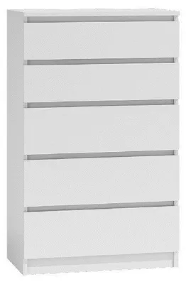Zdjęcie produktu dla Topeshop M5 BIEL, Biały, 5 szuf., Płyta wiórowa, Monochromatyczny, Nowoczesny, Płyta wiórowa