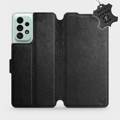 Produktbild von Echtleder Handyhülle für Galaxy A33 5G, Mobiwear Leather, Schwarz