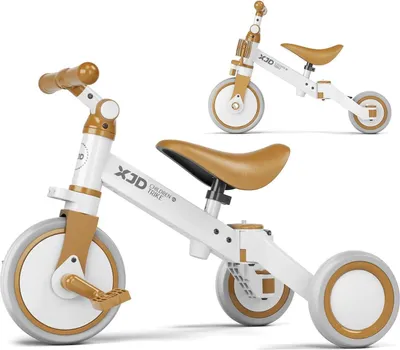 Immagine prodotto di Triciclo di equilibrio per bambini 4 in 1 per 10-36 mesi, sedile regolabile, pedali rimovibili, verde