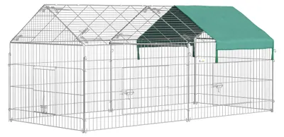 Produktbild von PawHut Freigehege, Kleintiergehege, Meerschweinchen Gehege, für Kleintiere, Grün