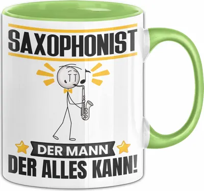 Produktbild von Saxophonist Tasse Geschenk für Saxophonist Der Mann Der Alles Kann Geschenkidee zum Geburtstag (Grün)