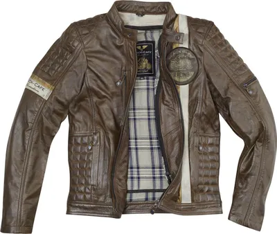 Produktbild von Black-Cafe London Barcelona Motorrad Lederjacke, braun, 54