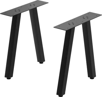 Produktbild von Tischgestell 2er Set ‘Heustreu’ für Couchtisch Sitzbank Stahl 45 x 40 cm Schwarz