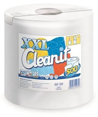 Papierové utierky, kotúčové, univerzálne, 2-vrstvové, LUCART "CLEANIT XXL 500", biele