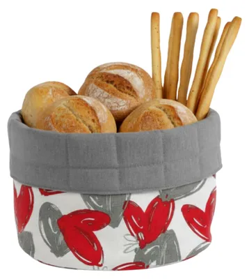 Stoff-Brotkorb 19 x 19 cm, verschiedene Designs, Brotbehälter