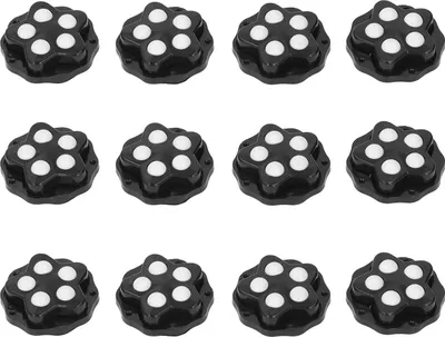 Obrázok produktu pre 12 pcs Schwenkrad selbstklebend 360 �� Rotation hoher Lastlager ABS Caster f��r M?belger?te Schwarze Kleberperlen