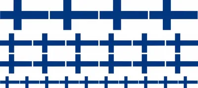 Produktbild von Mini Aufkleber Set - Pack glatt - 4x 51x31mm+ 12x 33x20mm + 10x 20x12mm- selbstklebender Sticker - Fahne - Finnland - Flagge / Banner / Standarte fürs Auto, Büro, zu Hause und die Schule - Set of 26