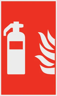 Produktbild von Hinweisschild "Feuerlöscher" rot, 15 x 25 cm aus Kunststoff