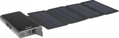 Zdjęcie produktu dla Sandberg Solar 4-Panel Powerbank 25000, 25000 mAh, Litowo-polimerowy (LiPo), 18 W, Czarny