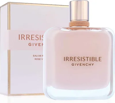 Productafbeelding van Givenchy Irresistible, voor dames, 80 ml, geur met topnoten van neroli, zwarte bes en roze peper, hartnoten van roos en basisnoten van patchouli. Inhoudstoffen: ALCOHOL - PARFUM (FRAGRANCE) - AQUA (WATER) - LINALOOL - ALPHA-ISOMETHYL IONONE -...