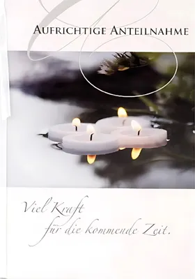 Produktbild von Trauerkarte Motiv 36, Aufrichtige Anteilnahme-Viel Kraft für..