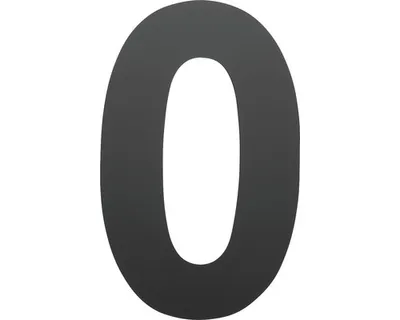 Obrázek produktu pro Domovní číslo "0" černé, 15 cm