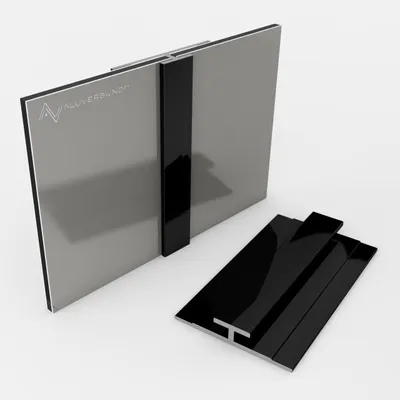 Produktbild von 200cm Verbindungsprofil für 3 mm Platten Schwarz RAL9005