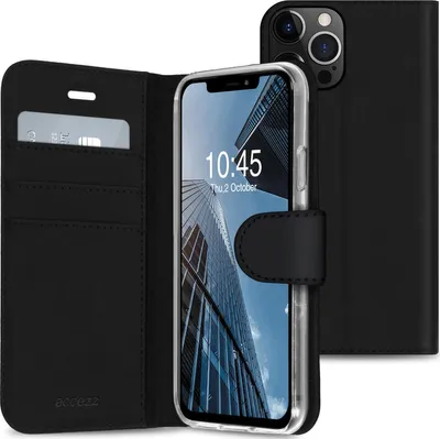 Immagine prodotto di Accezz Wallet Custodia a libro in TPU per iPhone 13 Pro - Nero