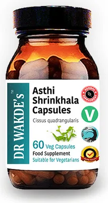 Immagine prodotto di DR WAKDE'S Asthi Shrinkhala Capsule (Cissus quadrangularis)|60 Capsule Vegi|Integratore Ayurvedico|Vegano|100% Erbe|Spedizione in giornata