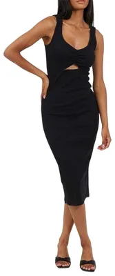 Produktbild von Brave Soul - Midikleid für Damen, Bodycon GT15030 (38 DE) (Schwarz)