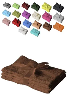 Obrázok produktu pre Uniqoos® 4-dielna sada ručníkov, 50 x 100 cm – 100% bavlna, čokoládovo hnedá, 500 g/m², vhodná do kúpeľne a sauny, Öko-Tex Standard 100