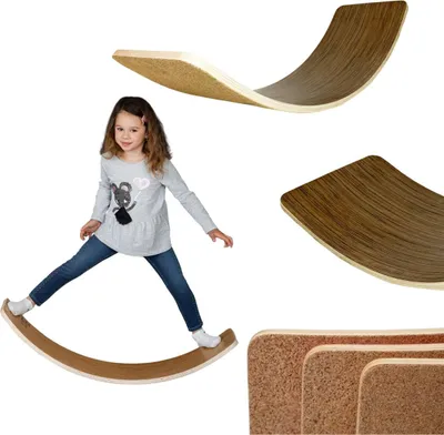 Zdjęcie produktu dla Deska Do Balansowania Korkowa Teak Duża