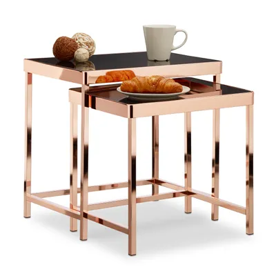 Obrázek produktu pro relaxdays COPPER postranní stolek set 2