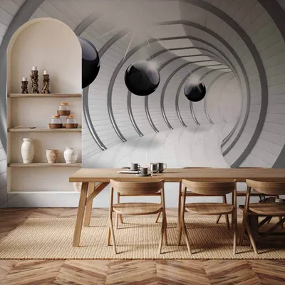 Produktbild von Vlies Fototapete - Futuristic Tunnel 100x70 cm 3D a-C-0001-a-a