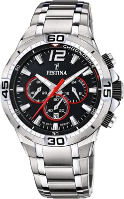 Produktbild von Festina F20522/6 Chronograph Uhr Herrenuhr Edelstahl Datum silber