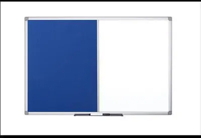 Produktbild von Bi-Office Maya Kombitafel Blau Filz/Magnetisch, 120x120cm