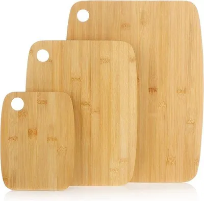 Immagine prodotto di Set di 3 taglieri in bambù, resistenti, antibatterici, 38x29 cm
