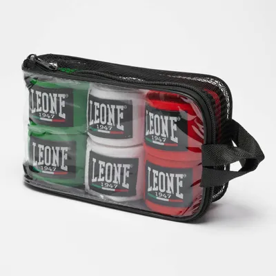 Produktbild von LEONE 1947 Boxbandagen Multipack, 3 Stück, Unisex, Rot-Weiß-Grün, 450 cm
