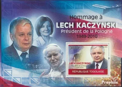 Produktbild von Briefmarken Togo 2010 Mi Block 520 (kompl. Ausgabe) postfrisch Hommage an Lech Kaczynsky (1949-2010)