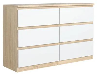 Image de raumhirsch : Grande commode de 140 cm avec 6 tiroirs et beaucoup d'espace de rangement