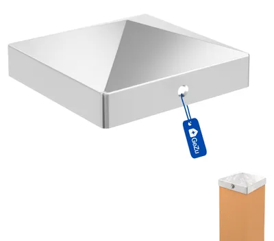 Produktbild von Pfostenkappe Pyramide Edelstahl 71 x 71 mm Zaunkappe Pfostenabdeckung Schutzkappe
