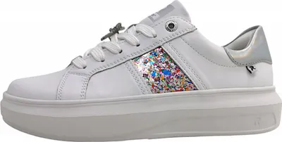 Image de Chaussures de sport pour femmes Rieker, modèle à lacets, couleur blanche, style décontracté