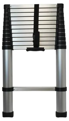 Produktbild von Teleskopleiter aus Aluminium, 3,5 m, mit Soft-Close-Funktion